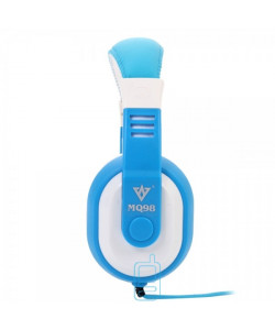 Навушники з мікрофоном VYKON MQ98 біло-блакитні