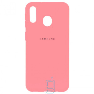Чехол Silicone Case Full Samsung M20 2019 M205 розовый