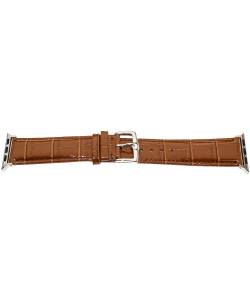 Ремінець Apple Watch 44mm – Шкіра Croco (Світло-коричневий)