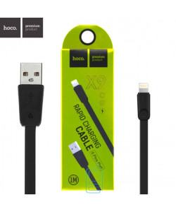 USB кабель Hoco X9 ″Rapid″ Apple Lightning 1m черный