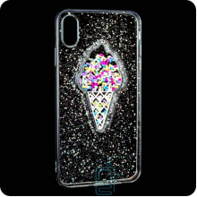 Чехол силиконовый Ice cream Apple iPhone X, XS прозрачный