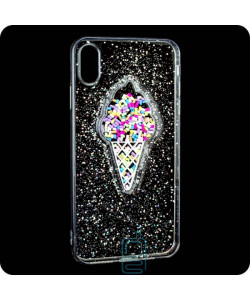 Чехол силиконовый Ice cream Apple iPhone X, XS прозрачный