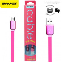 USB кабель AWEI CL-900 micro USB 1m рожевий