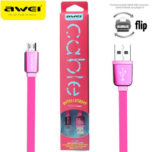 USB кабель AWEI CL-900 micro USB 1m рожевий