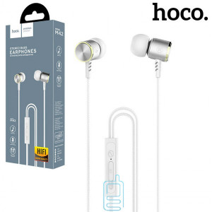Наушники с микрофоном Hoco M42 бело-серебристые