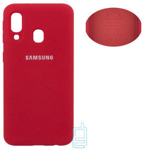 Чехол Silicone Cover Full Samsung A40 2019 A405 красный