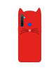 Силіконова накладка 3D Cat для Realme 5 - Червоний