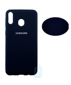 Чехол Silicone Cover Full Samsung M20 2019 M205 синий