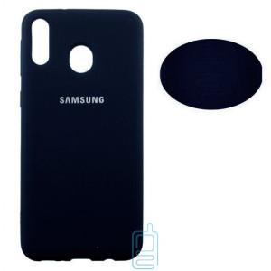 Чехол Silicone Cover Full Samsung M20 2019 M205 синий