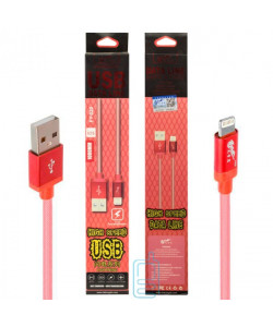 USB Кабель King Fire FY-020 Lightning 1m красный