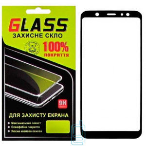 Защитное стекло Full Screen Samsung A6 Plus 2018 A605 black Glass