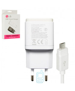 Мережевий зарядний пристрій LG MCS-048R 1USB 1.8A micro-USB white