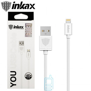 USB кабель inkax CK-01 Apple Lightning 1м білий