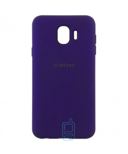 Чехол Silicone Case Full Samsung J4 2018 J400 фиолетовый