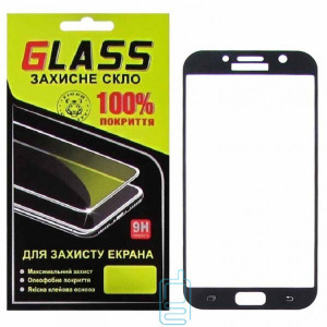Захисне скло Full Glue Samsung A7 2017 A720 black Glass
