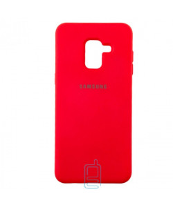 Чехол Silicone Case Full Samsung A8 Plus 2018 A730 красный