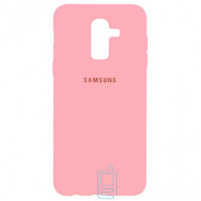 Чехол Silicone Case Full Samsung J8 2018 J810 розовый