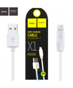 USB кабель Hoco X1 ″Rapid″ Apple Lightning 2m белый