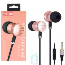 Навушники з мікрофоном Sonic Sound 1068-ME68 чорно-рожеві