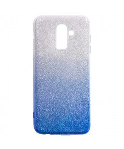 Чехол силиконовый Shine Samsung J8 2018 J810 градиент синий