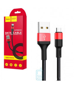 USB кабель HOCO X26 "Xpress" micro USB 1m чорно-червоний