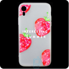 Чехол силиконовый Summer Apple iPhone XR Strawberry