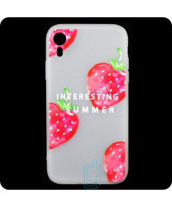 Чехол силиконовый Summer Apple iPhone XR Strawberry