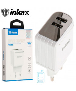 Мережевий зарядний пристрій inkax CD-48 2USB 2.4A white