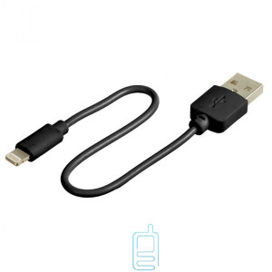 USB Кабель 0.2m Lightning без упаковки чорний