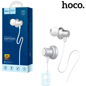 Навушники з мікрофоном Hoco M44 біло-сріблясті