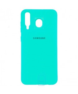 Чохол Silicone Case Full Samsung M30 2019 M305 бірюзовий