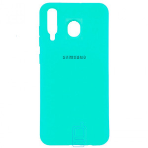 Чехол Silicone Case Full Samsung M30 2019 M305 бирюзовый