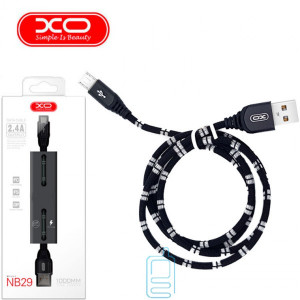 USB кабель XO NB29 micro USB 1m черный
