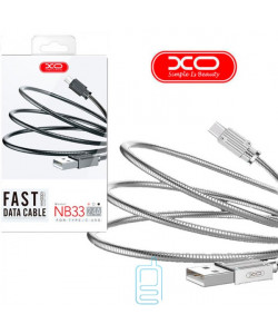 USB кабель XO NB33 Type-C 1m сріблястий