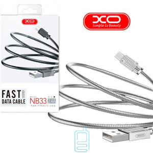USB кабель XO NB33 Type-C 1m сріблястий