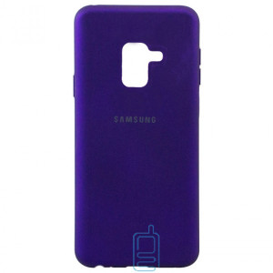 Чехол Silicone Case Full Samsung A8 Plus 2018 A730 фиолетовый