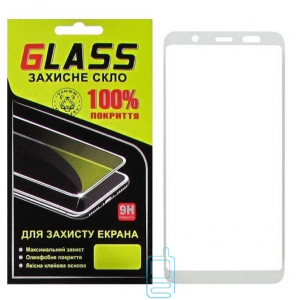 Защитное стекло Full Glue Samsung A6 Plus 2018 A605 white Glass