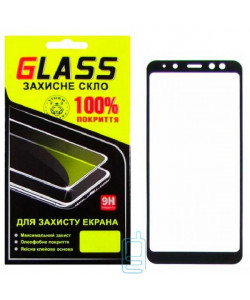 Защитное стекло Full Glue Samsung A8 2018 A530 black Glass