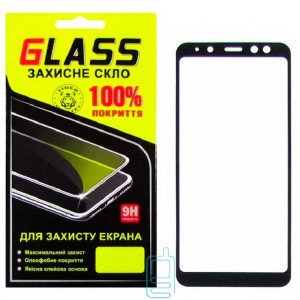 Захисне скло Full Glue Samsung A8 2018 A530 black Glass