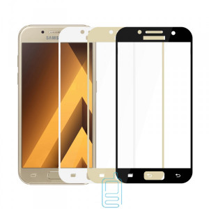 Защитное стекло Full Screen Samsung A7 2017 A720 gold тех.пакет