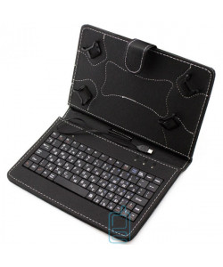 Чехол-клавиатура 7 дюймов Micro USB уголки-магнит черный