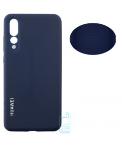 Чехол Silicone Cover Full Huawei P20 Pro, P20 Plus синий