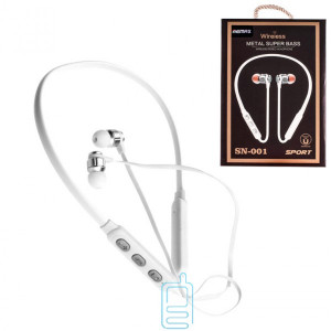Bluetooth наушники с микрофоном Remax SN-001 белые