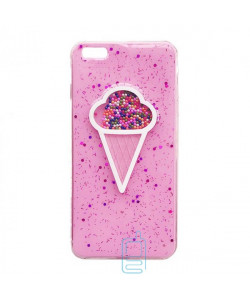 Чохол силіконовий Ice cream Apple iPhone 6, 6S рожевий