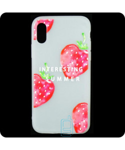 Чехол силиконовый Summer Apple iPhone XS Max Strawberry