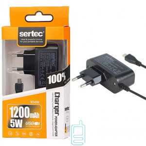 Сетевое зарядное устройство Sertec ST-032 1.2A micro-USB black