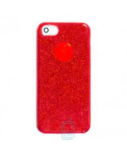 Чехол силиконовый Shine Apple iPhone 5, 5S красный