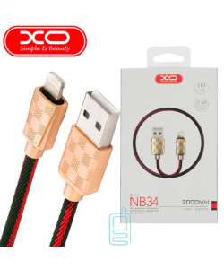 USB Кабель XO NB34 Lightning 2m золотистий