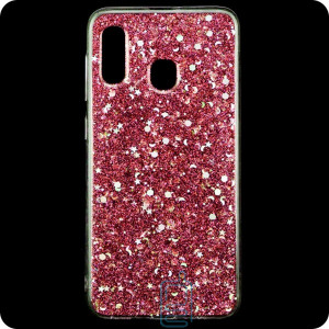 Чохол силіконовий Конфетті Samsung A40 2019 A405 рожевий