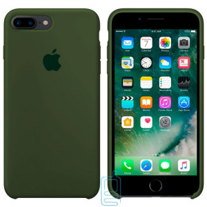 Чехол Silicone Case Apple iPhone 7 Plus, 8 Plus темно-зеленый 45